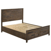 Orleans Furniture - Coaster - Woodmont Wood Queen Storage Panel Bed Rustic Golden Brown - 222631Q