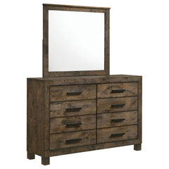 Orleans Furniture - Coaster - Woodmont 8-drawer Dresser with Mirror Rustic Golden Brown - 222633M