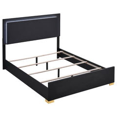Orleans Furniture - Coaster - Marceline Wood Eastern King LED Panel Bed Black - 222831KE
