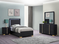 Orleans Furniture - Coaster - Marceline 4-piece Twin Bedroom Set Black - 222831T-S4