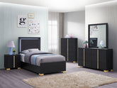 Orleans Furniture - Coaster - Marceline 5-piece Twin Bedroom Set Black - 222831T-S5