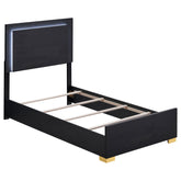 Orleans Furniture - Coaster - Marceline Wood Twin LED Panel Bed Black - 222831T