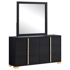 Orleans Furniture - Coaster - Marceline 6-drawer Dresser with Mirror Black - 222833M