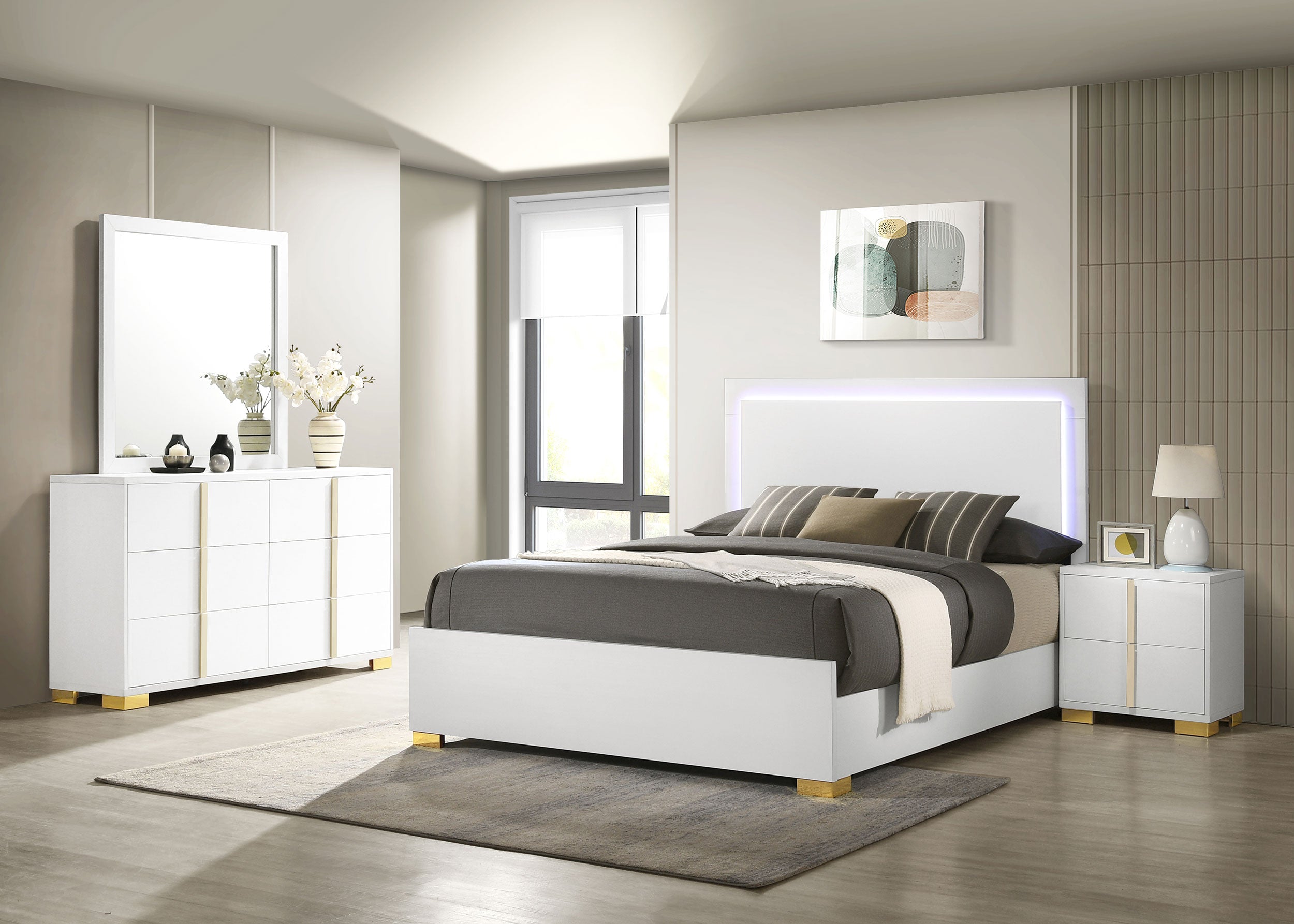 Orleans Furniture - Coaster - Marceline 4-piece Full Bedroom Set White - 222931F-S4