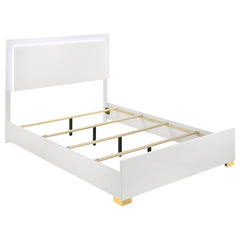Orleans Furniture - Coaster - Marceline Wood Eastern King LED Panel Bed White - 222931KE