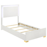Orleans Furniture - Coaster - Marceline Wood Twin LED Panel Bed White - 222931T