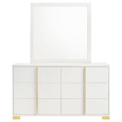 Marceline 6-drawer Dresser with Mirror White