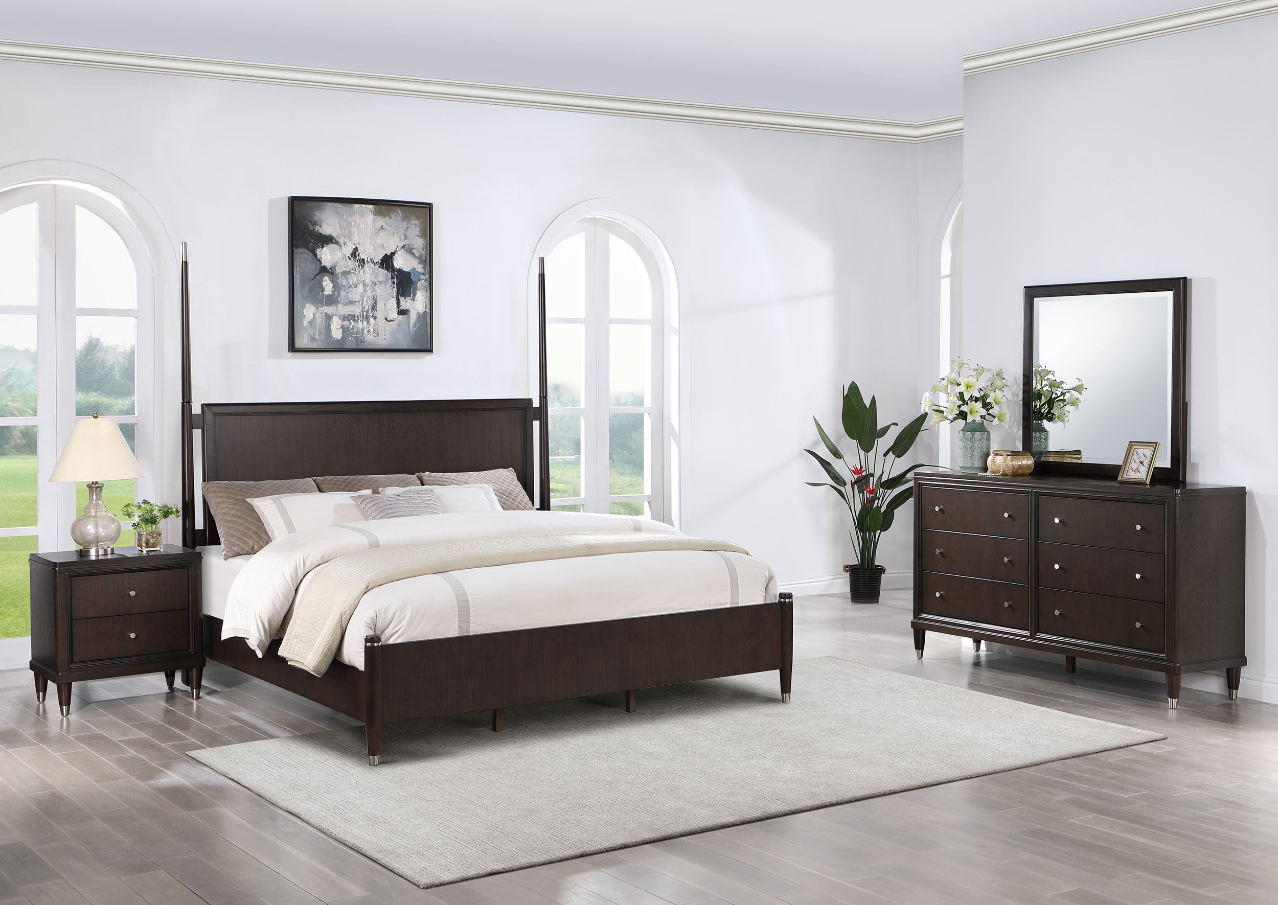 Orleans Furniture - Coaster - Emberlyn 4-piece Eastern King Bedroom Set Brown - 223061KE-S4