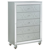 Orleans Furniture - Coaster - Gunnison 5-drawer Bedroom Chest Silver Metallic - 223215