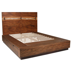 Orleans Furniture - Coaster - Winslow Wood Queen Storage Panel Bed Smokey Walnut - 223250SQ