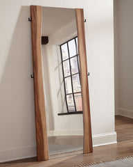 Winslow 31 x 76 Inch Standing Floor Mirror Smokey Walnut