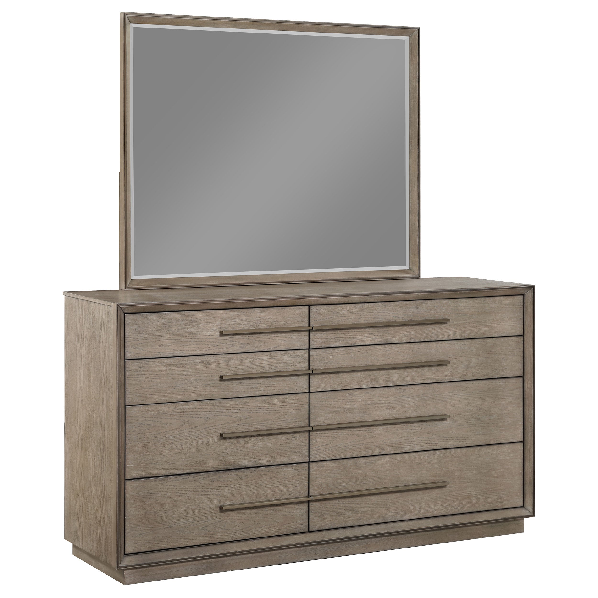 Orleans Furniture - Coaster - Durango 8-drawer Dresser and Mirror Taupe Oak - 223273M