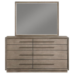 Durango 8-drawer Dresser and Mirror Taupe Oak