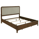 Orleans Furniture - Coaster - Maderia 57-inch Upholstered California King Panel Bed Walnut - 223321KW
