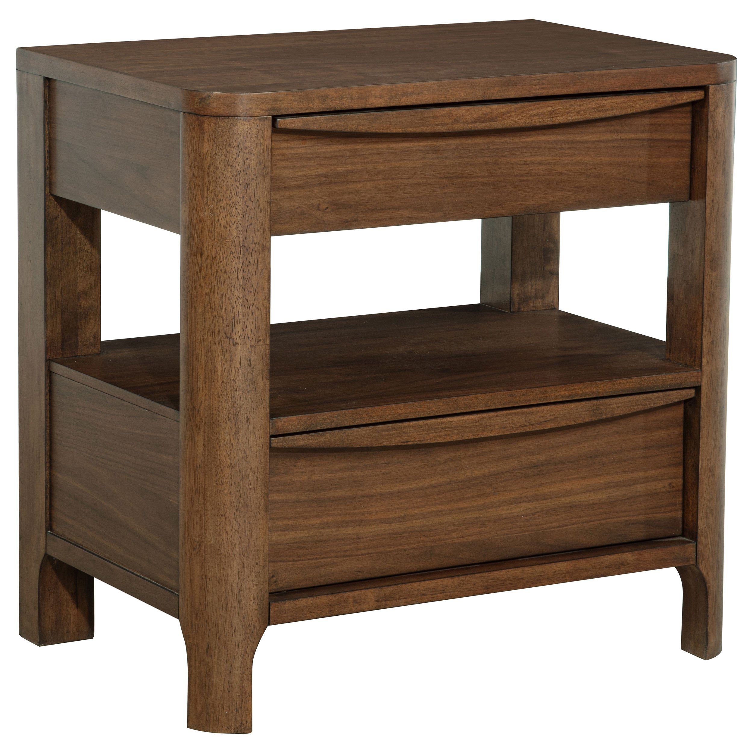 Orleans Furniture - Coaster - Maderia 2-drawer Nightstand Bedside Table Walnut - 223322