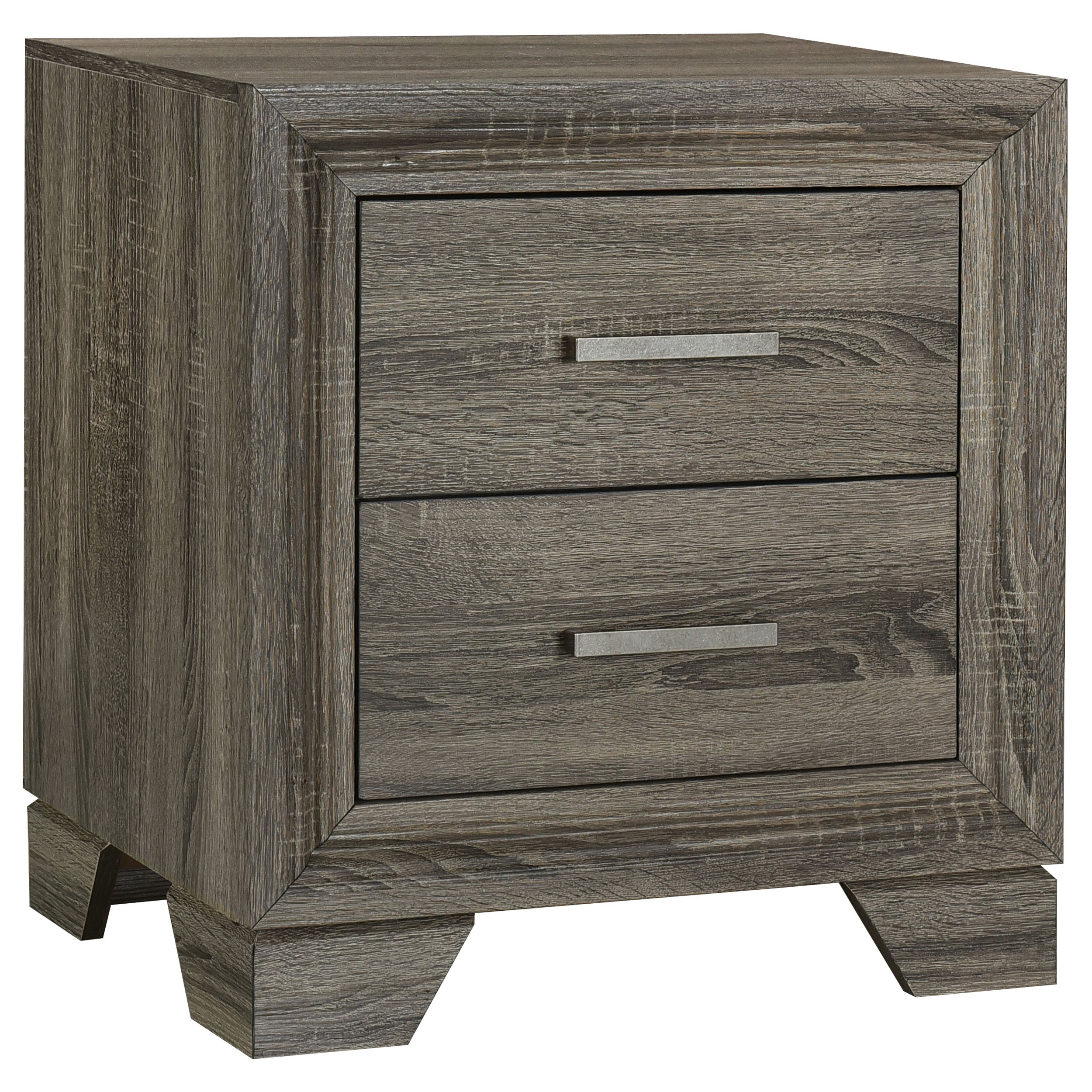 Orleans Furniture - Coaster - Wright 2-drawer Nightstand Bedside Table Brown Oak - 223342