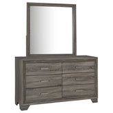 Orleans Furniture - Coaster - Wright 6-drawer Dresser and Mirror Brown Oak - 223343M