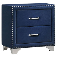 Orleans Furniture - Coaster - Melody Upholstered 2-drawer Nightstand Pacific Blue - 223372
