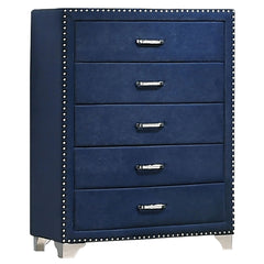 Orleans Furniture - Coaster - Melody 5-drawer Bedroom Chest Pacific Blue - 223375