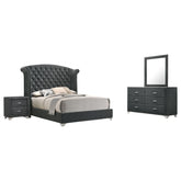Orleans Furniture - Coaster - Melody 4-piece Eastern King Bedroom Set Grey - 223381KE-S4
