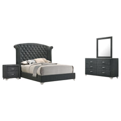 Orleans Furniture - Coaster - Melody 4-piece California King Bedroom Set Grey - 223381KW-S4