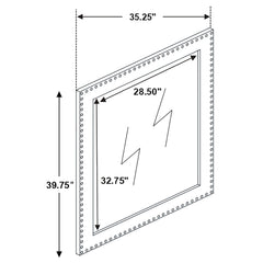 Melody Upholstered Dresser Mirror Grey