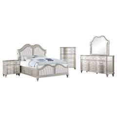 Evangeline 5-piece Eastern King Bedroom Set Silver Oak