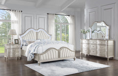 Orleans Furniture - Coaster - Evangeline 4-piece Eastern King Bedroom Set Silver Oak - 223391KE-S4