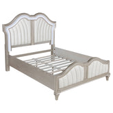 Orleans Furniture - Coaster - Evangeline Wood Queen LED Panel Bed Silver Oak - 223391Q