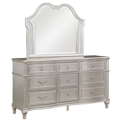 Orleans Furniture - Coaster - Evangeline 9-drawer Dresser with Mirror Silver Oak - 223393M