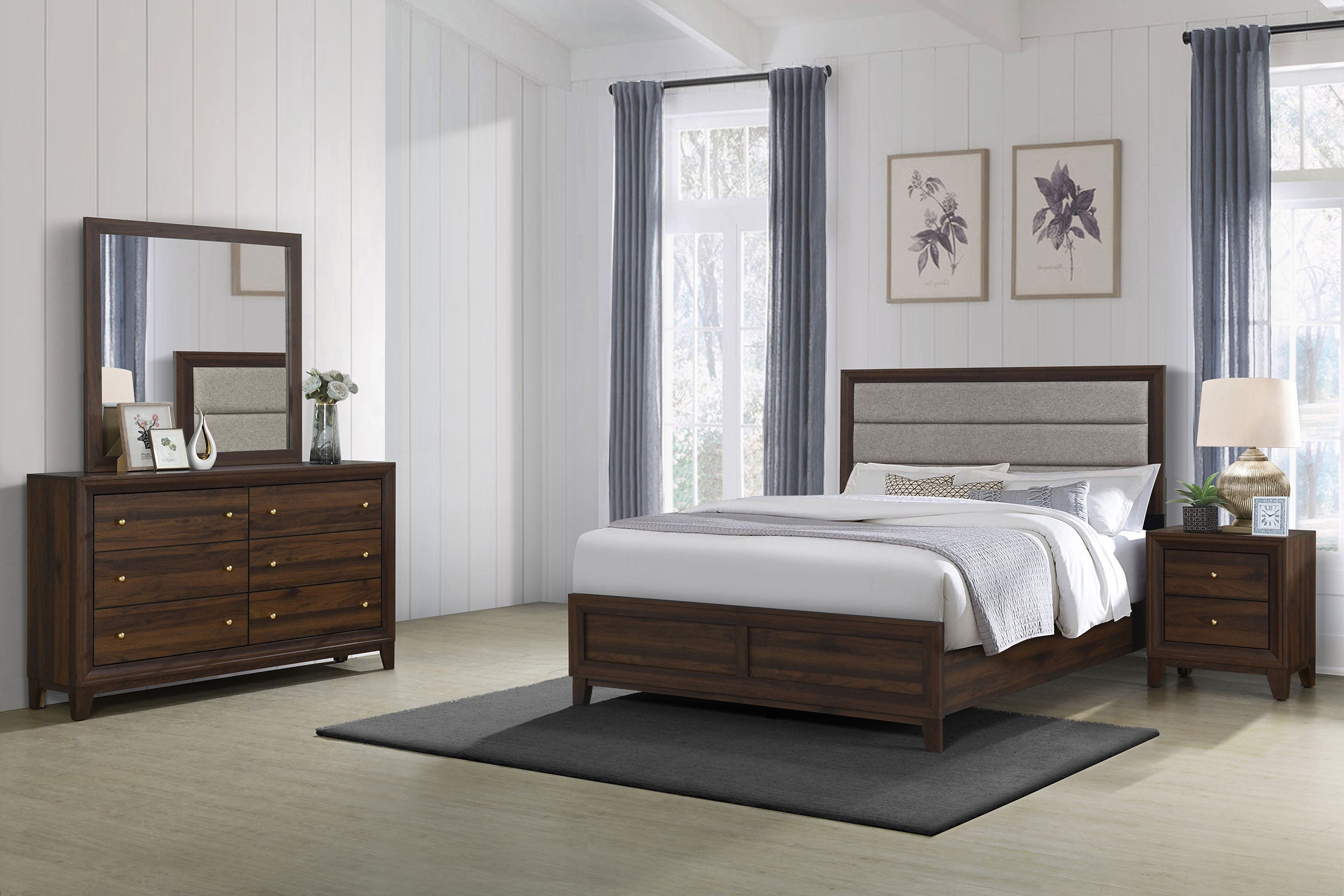 Orleans Furniture - Coaster - Welsley 4-piece California King Bedroom Set Walnut - 223441KW-S4