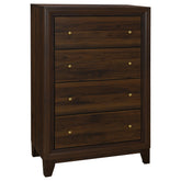 Orleans Furniture - Coaster - Welsley 4-drawer Chest of Drawers Walnut - 223445