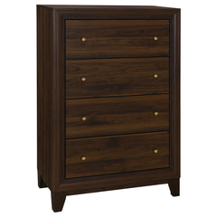Orleans Furniture - Coaster - Welsley 4-drawer Chest of Drawers Walnut - 223445