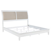 Orleans Furniture - Coaster - Bexhill 56-inch Upholstered Eastern King Panel Bed White - 223471KE