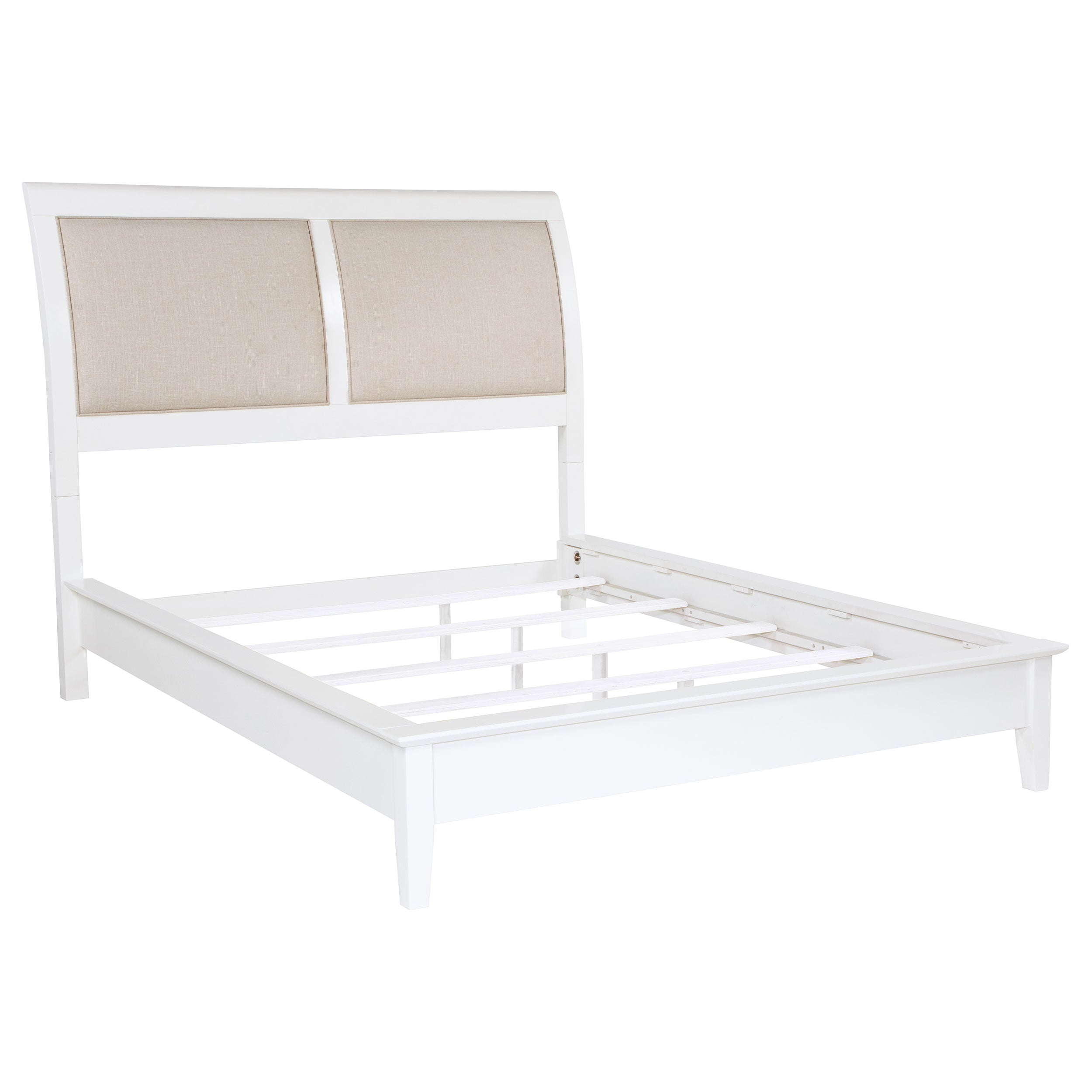 Orleans Furniture - Coaster - Bexhill 56-inch Upholstered California King Panel Bed White - 223471KW