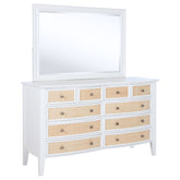 Orleans Furniture - Coaster - Bexhill 10-drawer Dresser and Mirror White - 223473M