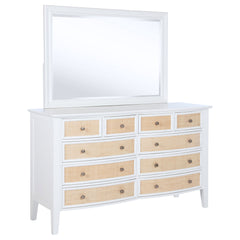 Orleans Furniture - Coaster - Bexhill 10-drawer Dresser and Mirror White - 223473M