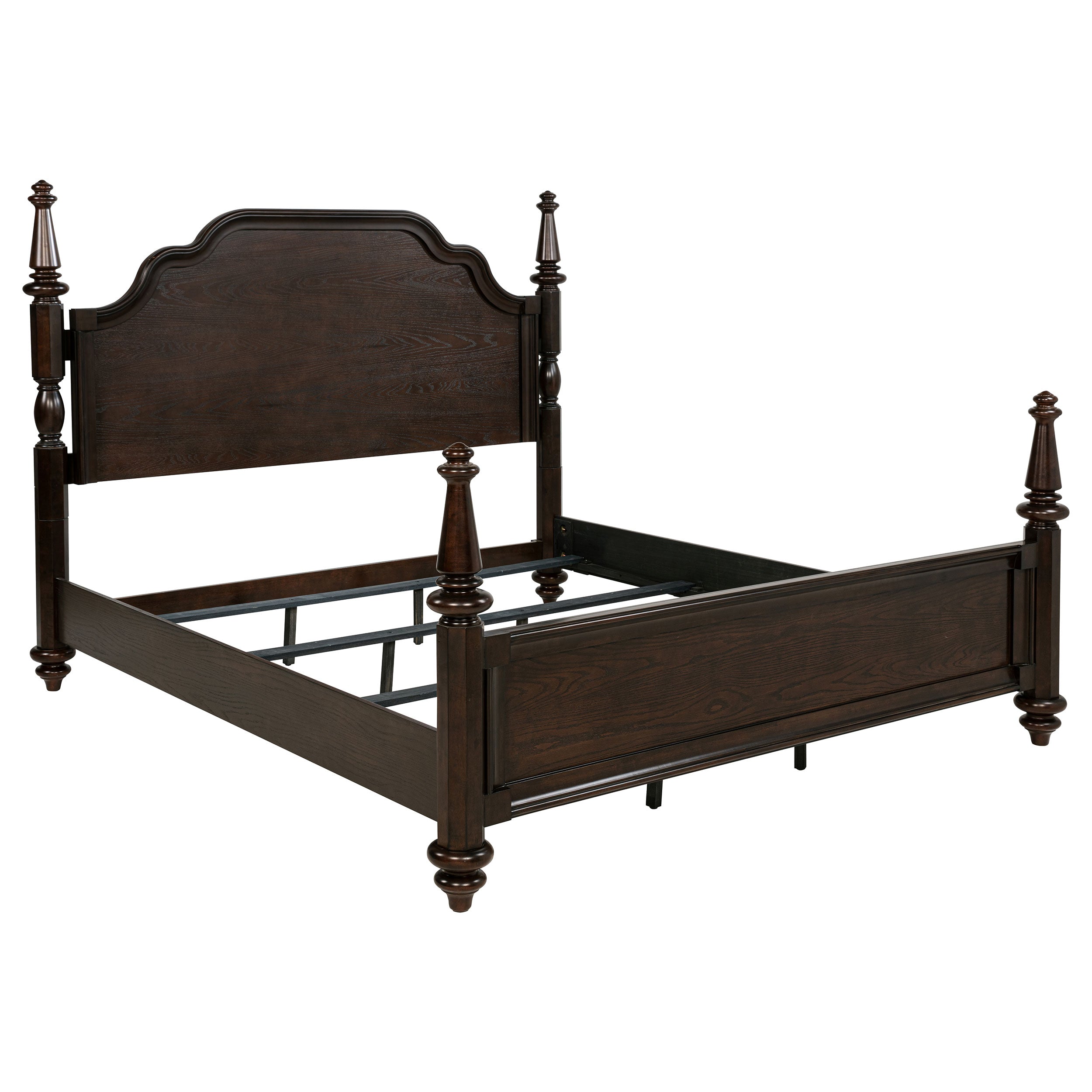 Orleans Furniture - Coaster - Andover 63-inch Four Poster Eastern King Bed Dark Oak - 223631KE