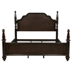 Andover 63-inch Four Poster Eastern King Bed Dark Oak