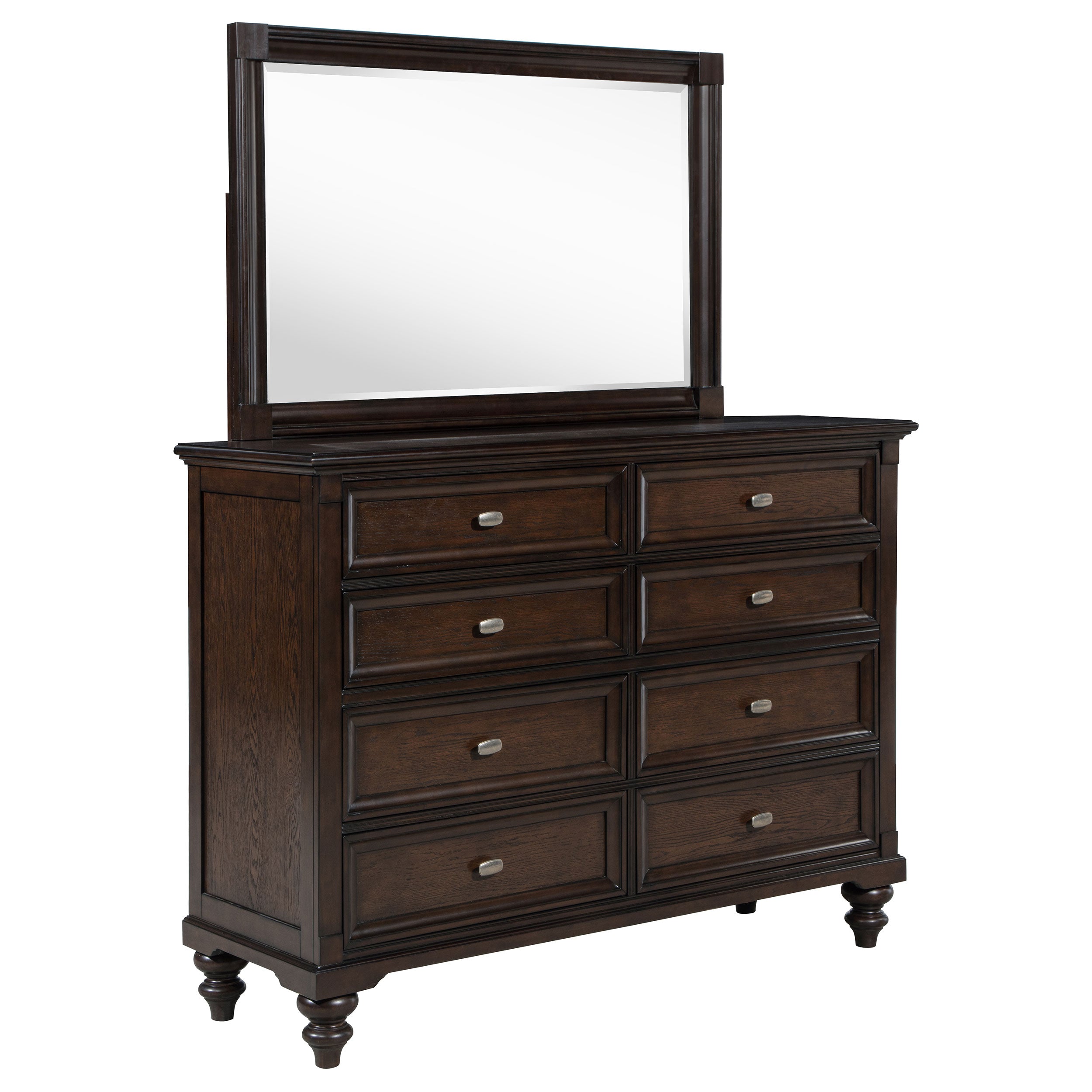 Orleans Furniture - Coaster - Andover 8-drawer Dresser and Mirror Dark Oak - 223633M