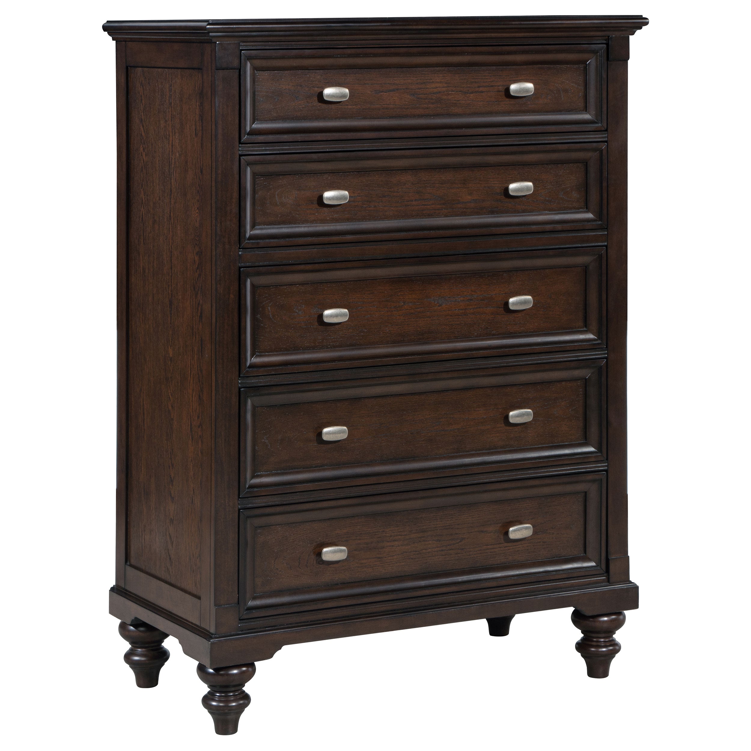 Orleans Furniture - Coaster - Andover 5-drawer Chest of Drawers Dark Oak - 223635