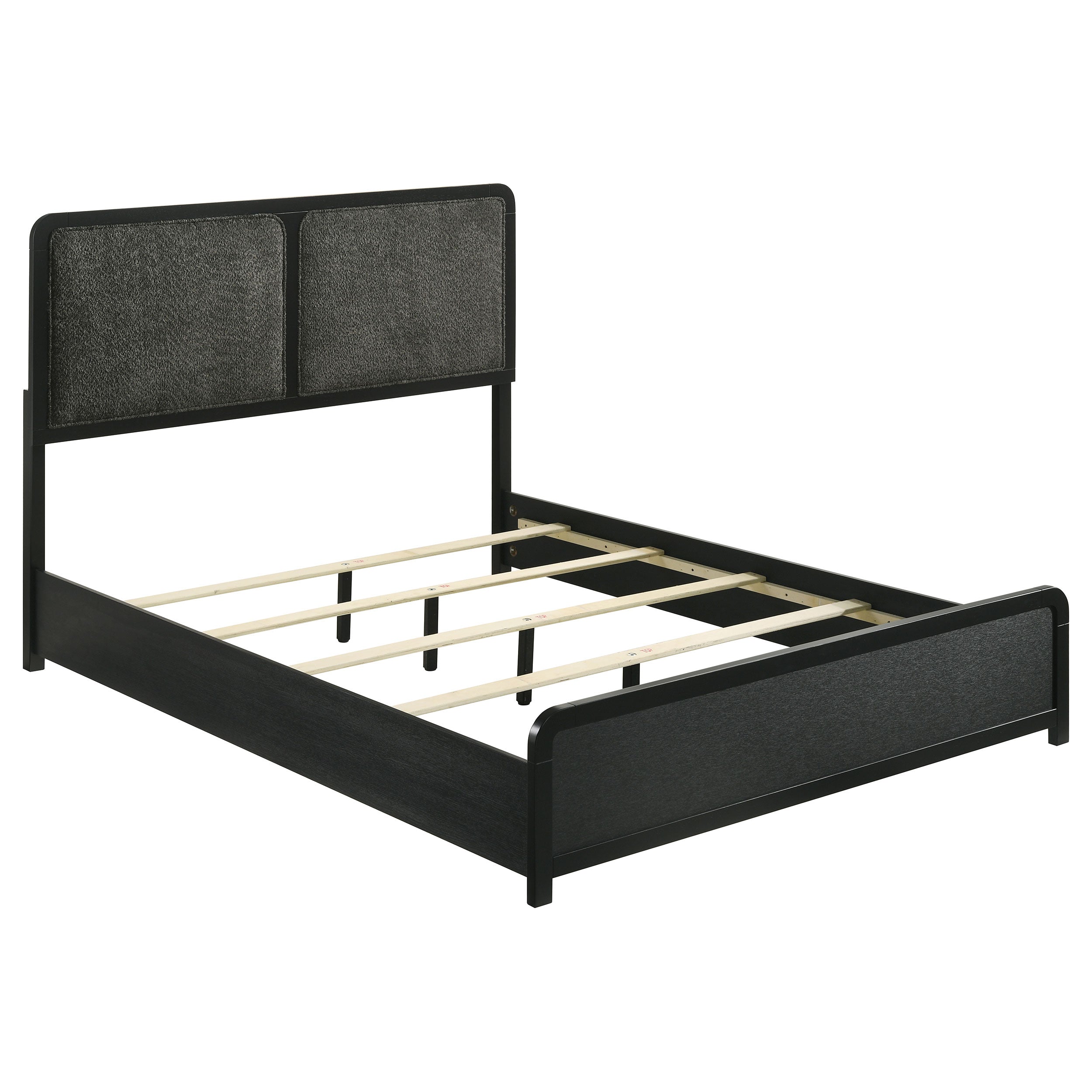 Orleans Furniture - Coaster - Cavelle 51-inch Upholstered Eastern King Bed Black - 223661KE
