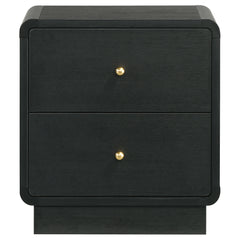 Cavelle 2-drawer Nightstand Bedside Table Black