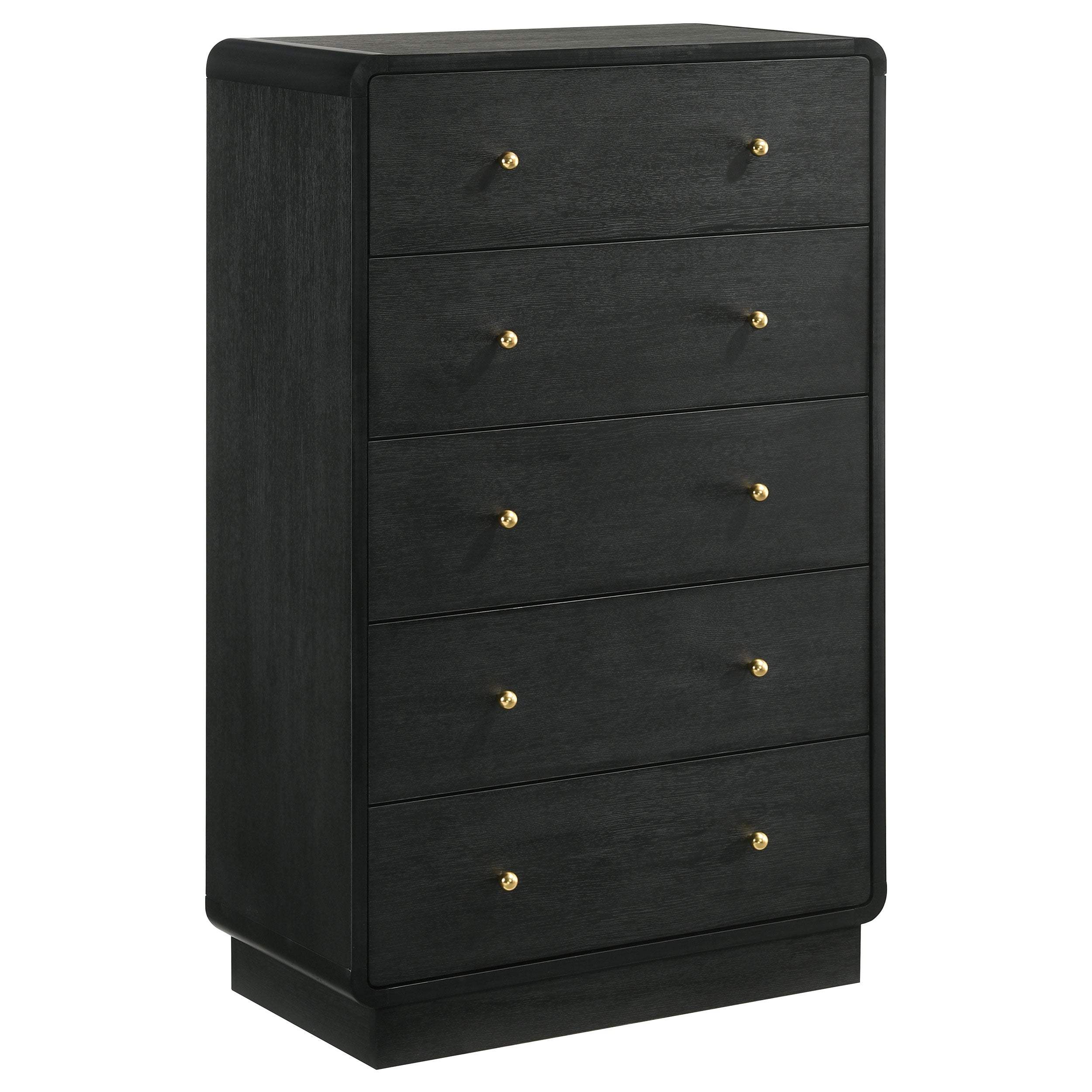 Orleans Furniture - Coaster - Cavelle 5-drawer Chest of Drawers Black - 223665