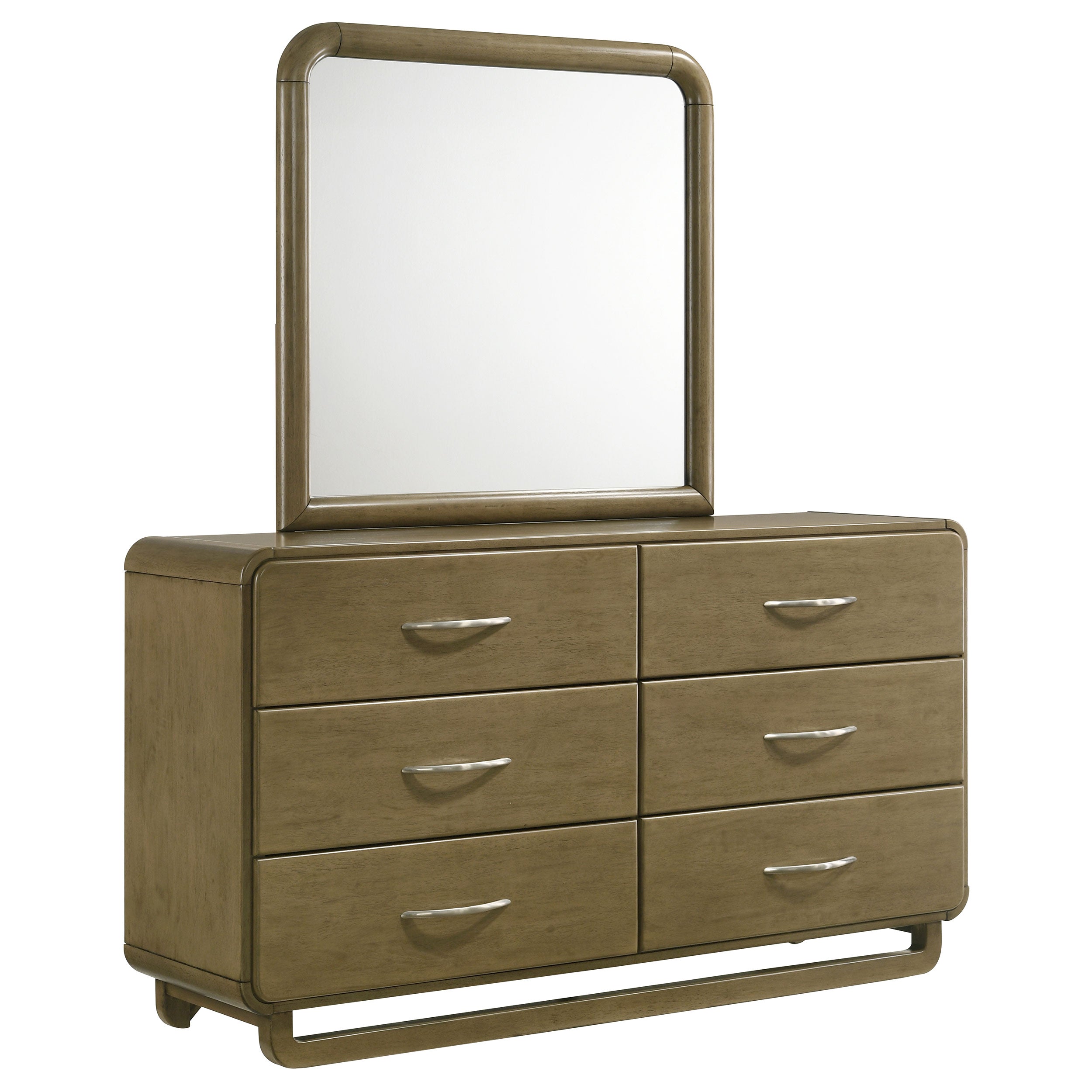 Orleans Furniture - Coaster - Amsbury 6-drawer Dresser and Mirror Nutmeg - 224273M