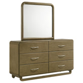Orleans Furniture - Coaster - Amsbury 6-drawer Dresser and Mirror Nutmeg - 224273M