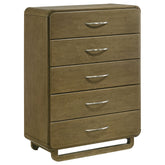 Orleans Furniture - Coaster - Amsbury 5-drawer Chest of Drawers Nutmeg - 224275