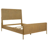 Orleans Furniture - Coaster - Arini Rattan Eastern King Panel Bed Sand Wash and Natural - 224300KE