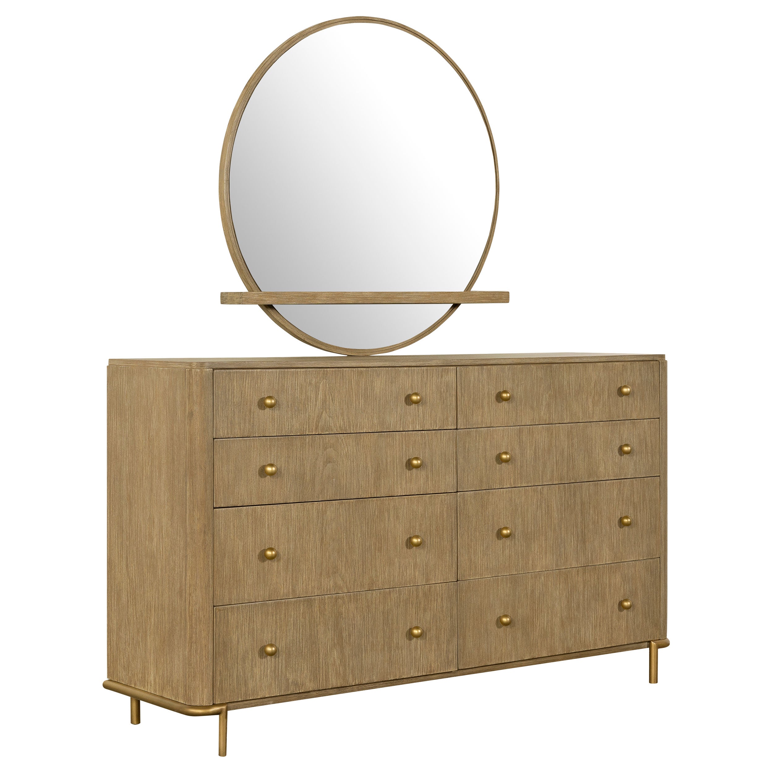 Orleans Furniture - Coaster - Arini 8-drawer Dresser with Mirror Sand Wash - 224303M