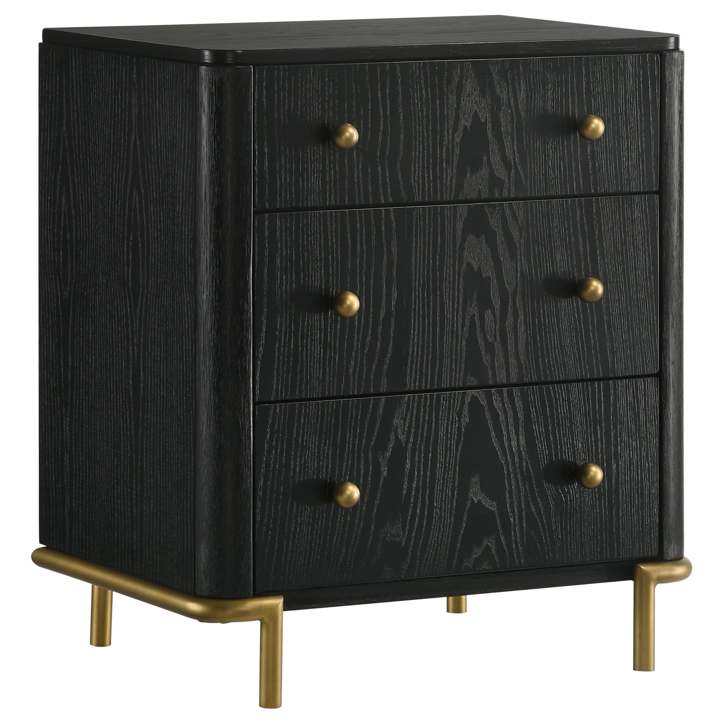 Orleans Furniture - Coaster - Arini 3-drawer Nightstand Black - 224332